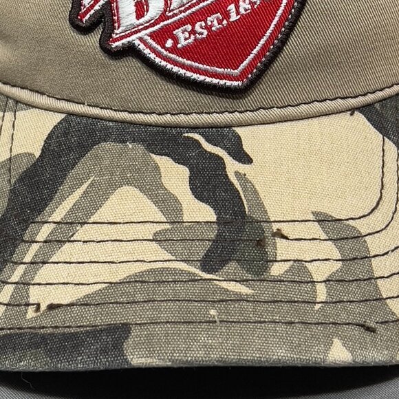 Milwaukees Best Beer Snapback Hat Khaki Camo Trucker Patch Wisconsin USA Mens - Picture 9 of 16